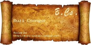 Buzi Csongor névjegykártya